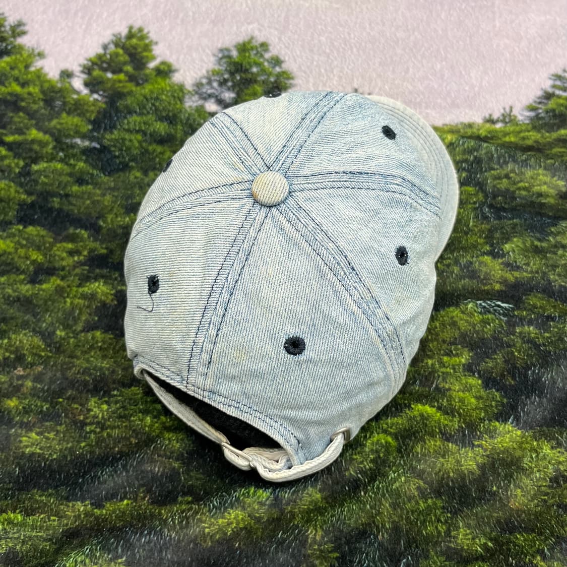 [OS] 폴로 성조기 로고 데님 볼캡 상품이미지5