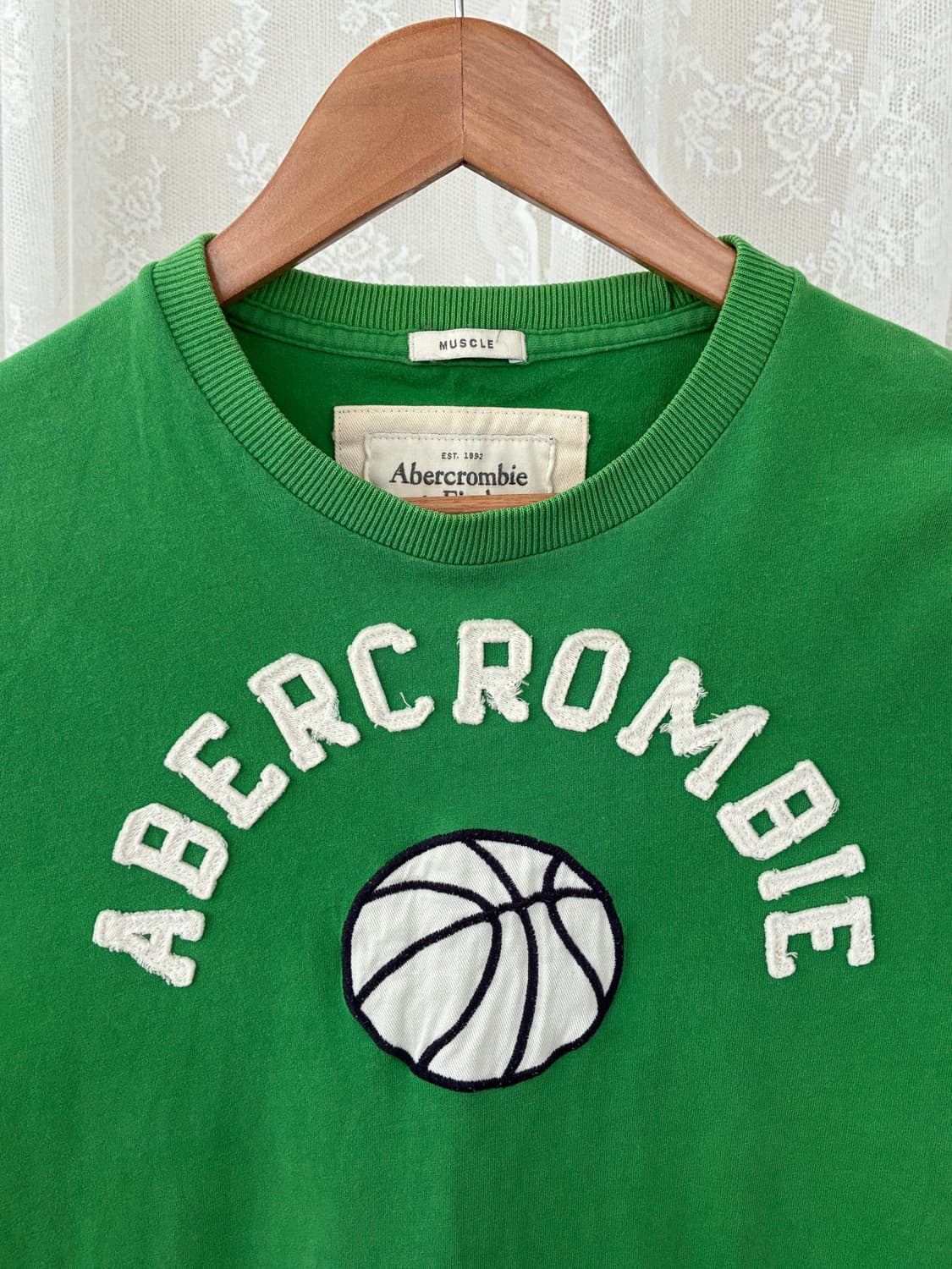 S) 아베크롬비 빈티지 반팔 티셔츠 그린 상품이미지3