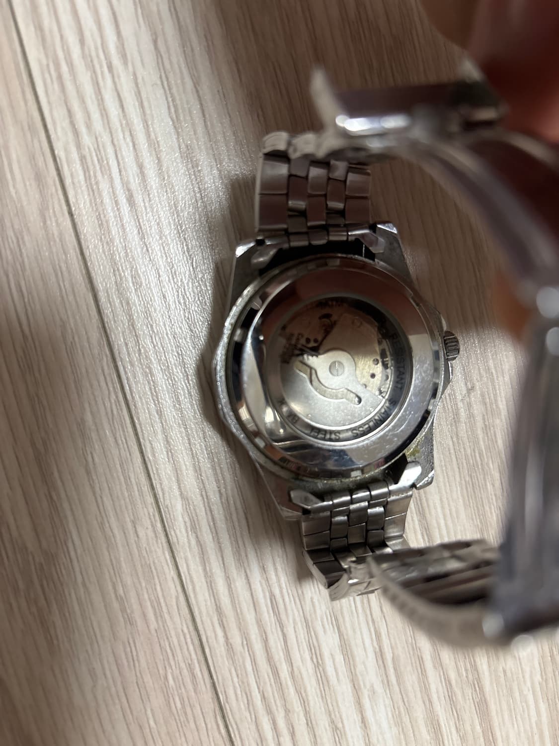 오토매틱 메탈 시계 오픈워크 디자인 상품이미지3