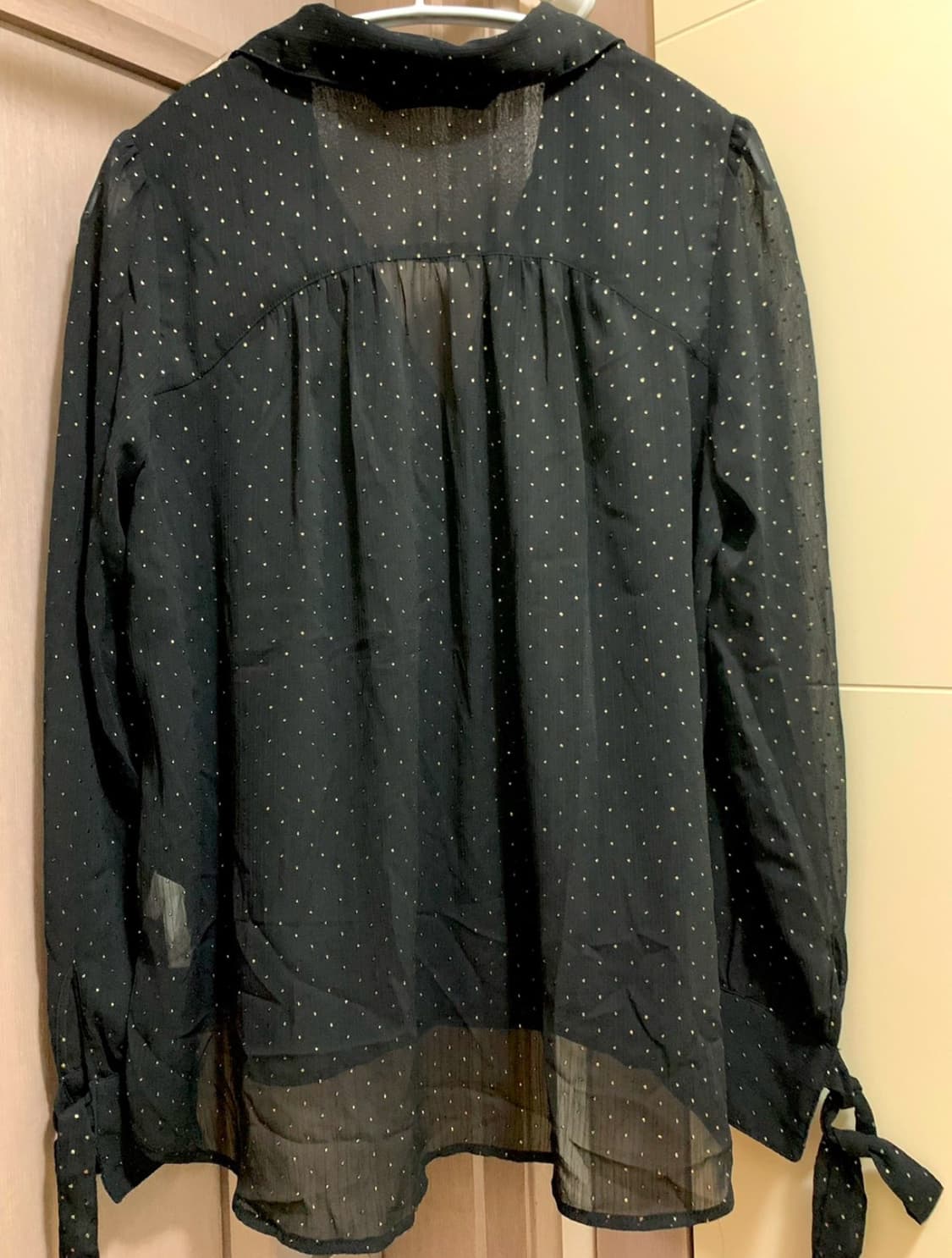 자라 zara 시스루 글리터 리본 스트랩 블라우스 상품이미지2