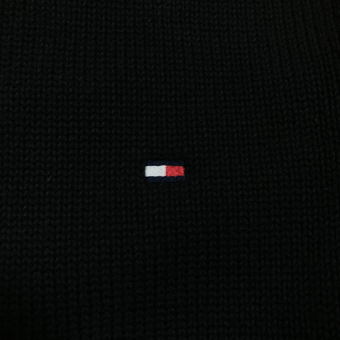 타미힐피거 스몰 로고 미니멀 니트 집업 상품이미지2