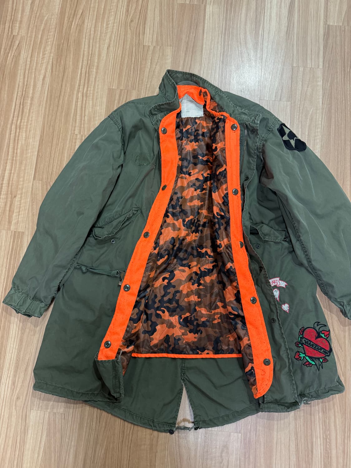 [S] 미군 M-65 피쉬테일 개파카 자수 커스텀 상품이미지9