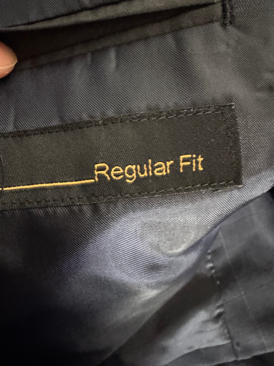 지오송지오 미니멀 체크 블레이저 정장 자켓 L 네이비 상품이미지4