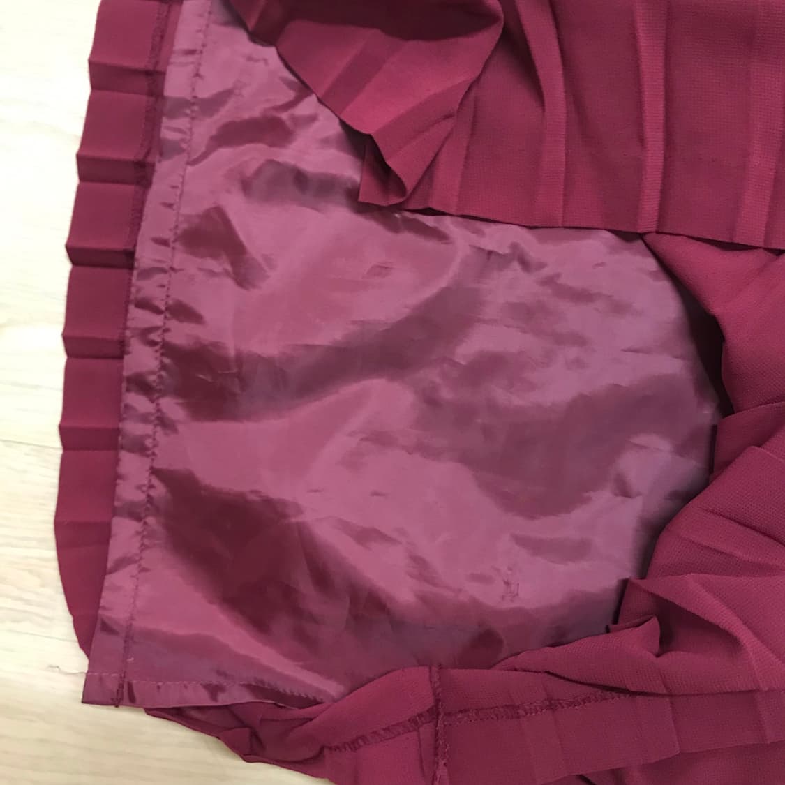 롱 스커트 와인색 상품이미지2