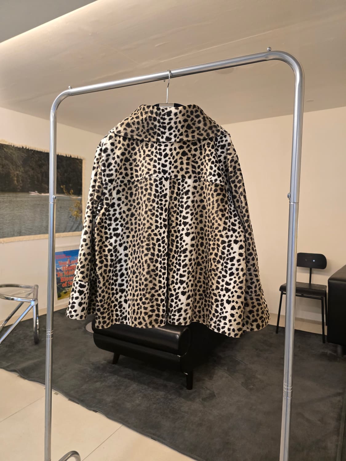 레오파드 패턴 케이프 코트 상품이미지3