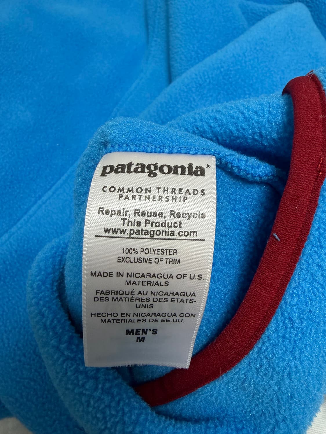파타고니아 신칠라 일렉트론 블루 M 판매합니다 상품이미지7