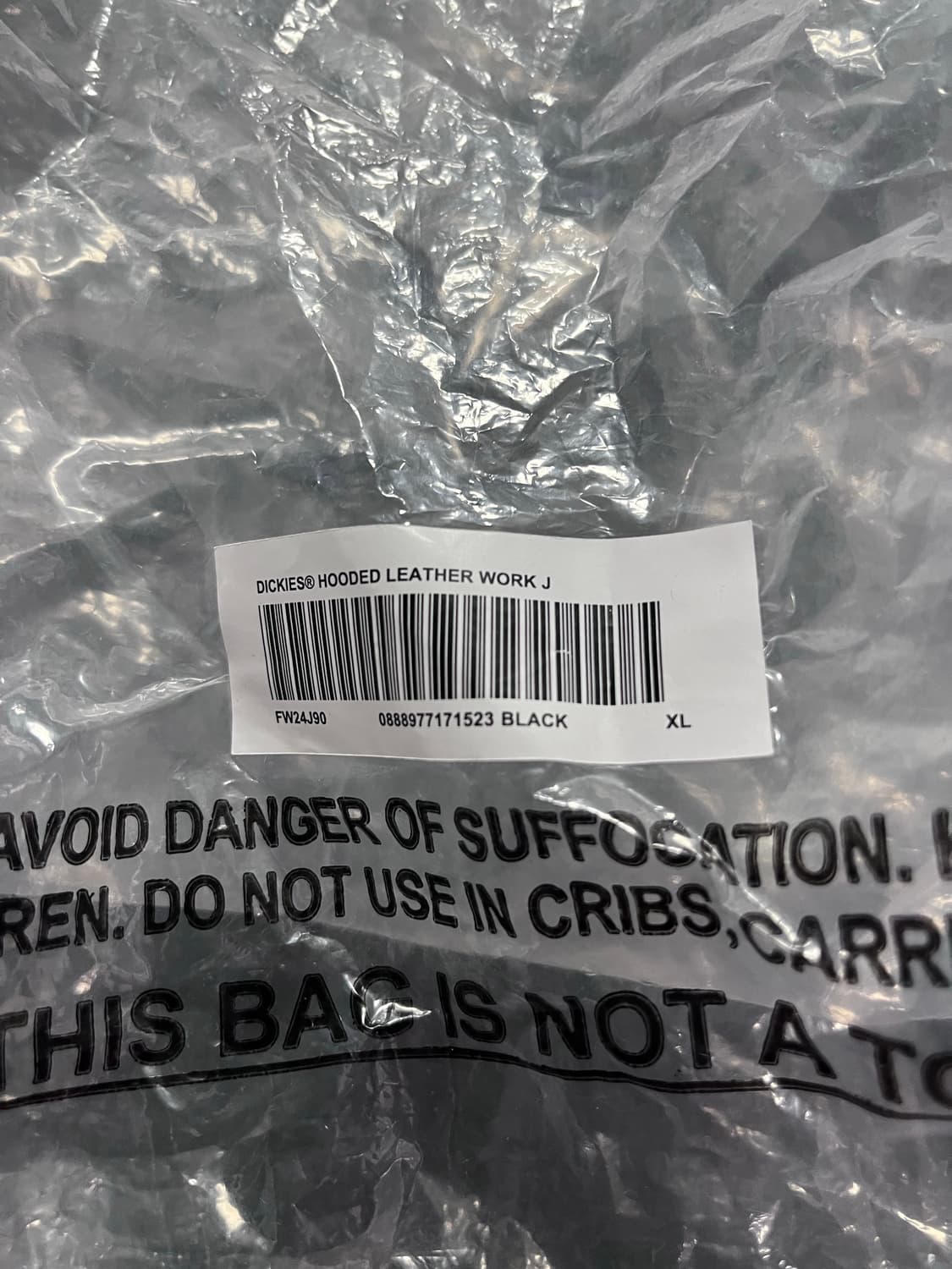 슈프림 디키즈 후드 레더 워크 자켓 블랙 XL 상품이미지7