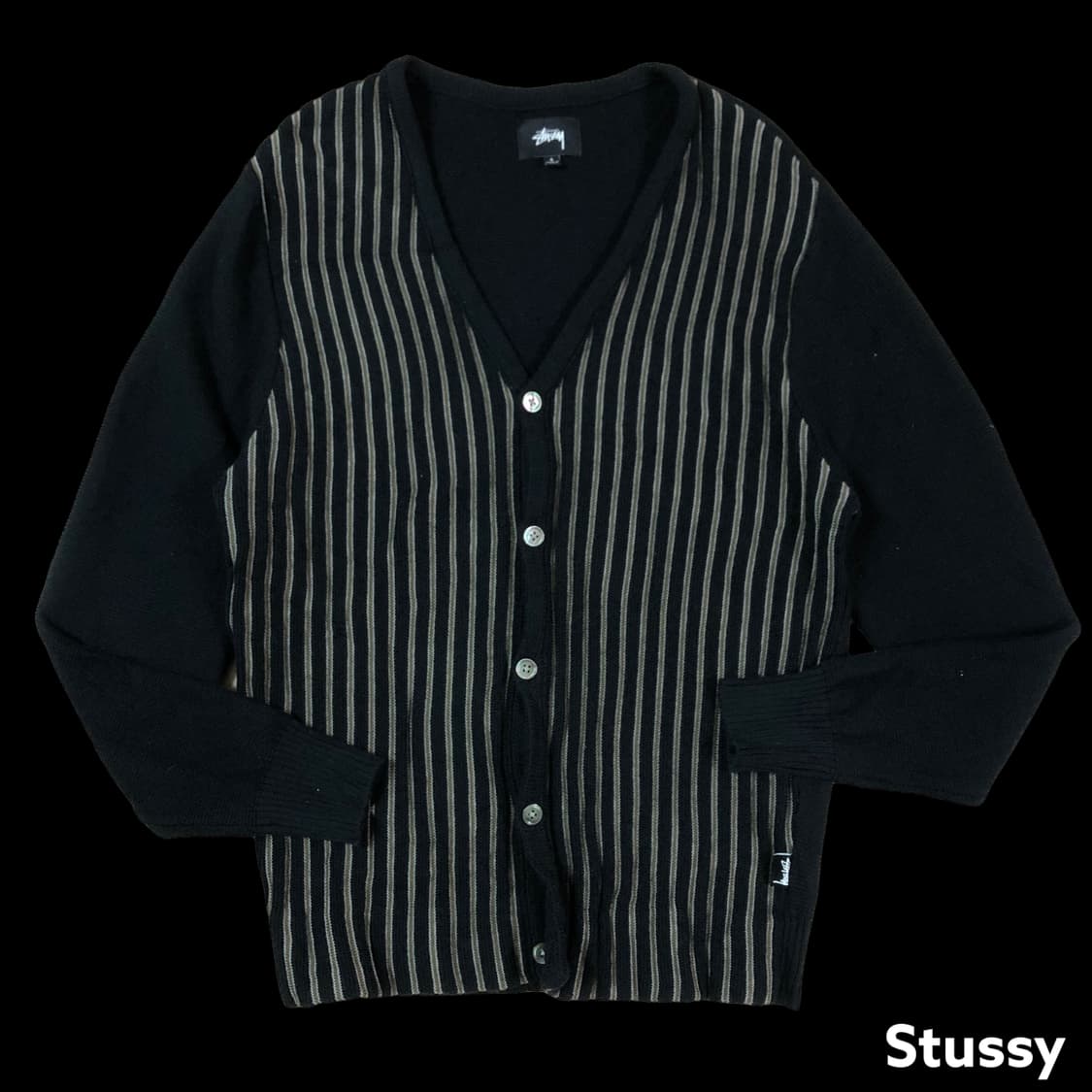 [S~M] 스투시 버티칼 스트라이프 가디건 상품이미지1