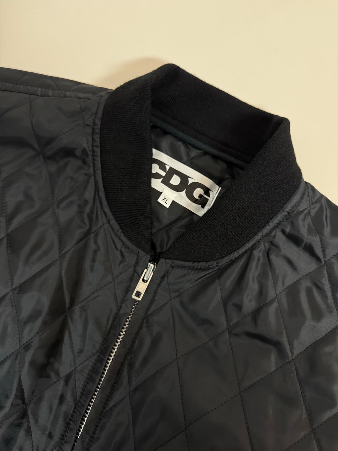 꼼데가르송 스태프 퀄팅 봄버자켓 XL 상품이미지4