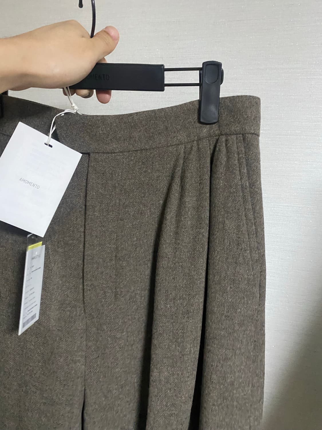 아모멘토 울 셔링팬츠 L 상품이미지5