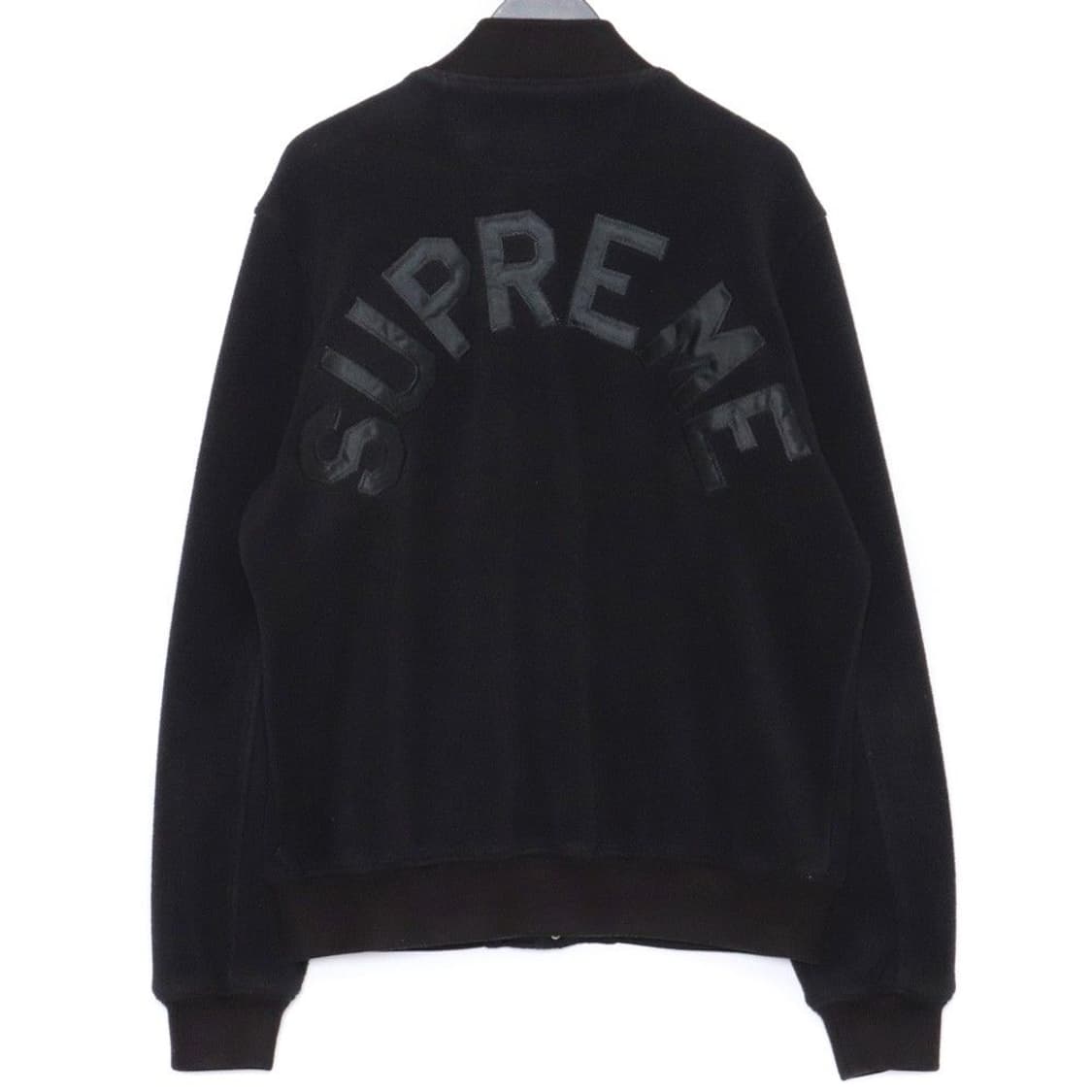 [정품] 슈프림 아치 로고  레더 바시티 자켓 블랙 M 상품이미지2