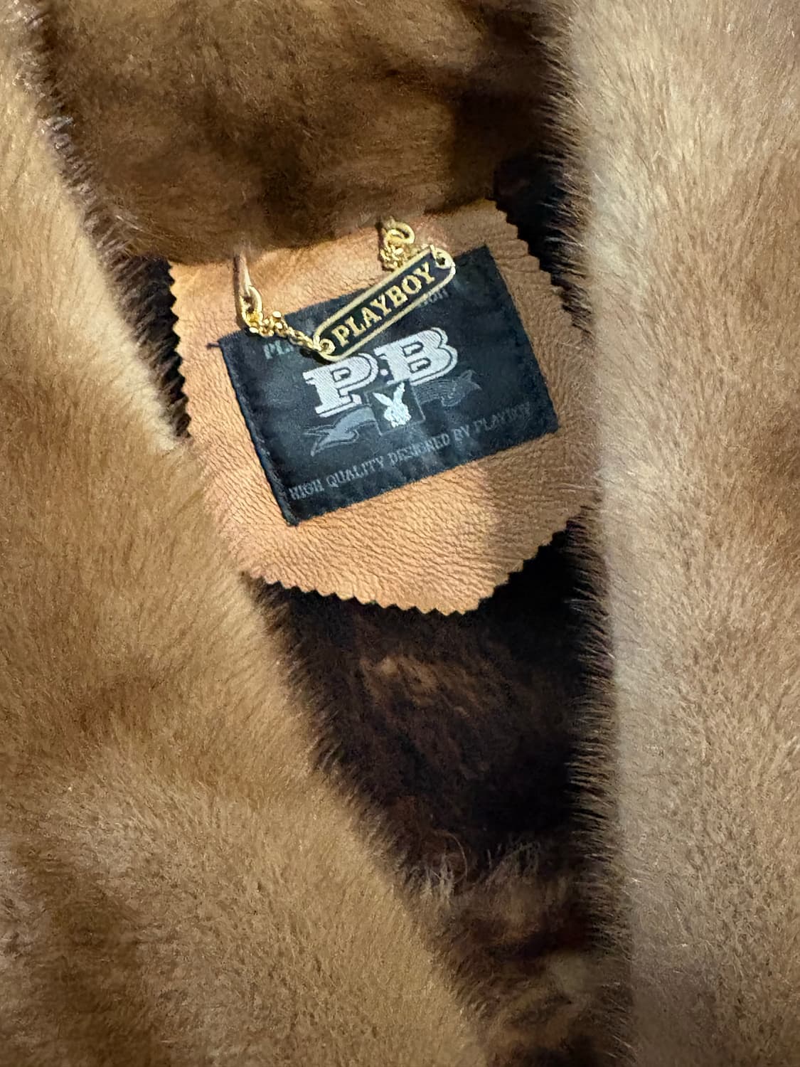 90s 플레이보이 밍크 레더 자켓 상품이미지3