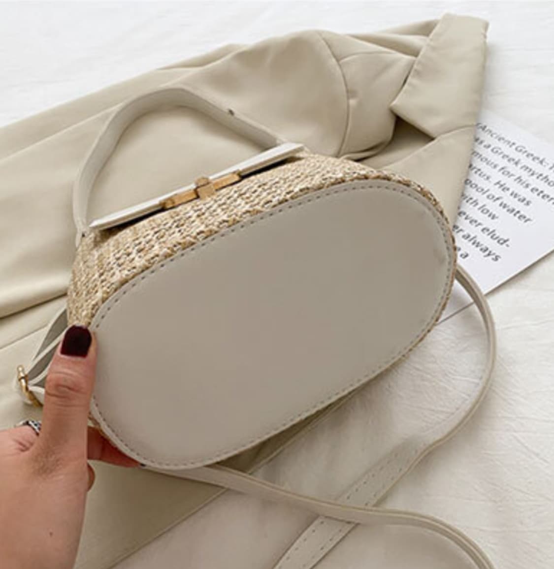 라탄 스몰 크로스백 왕골가 판매 상품이미지4