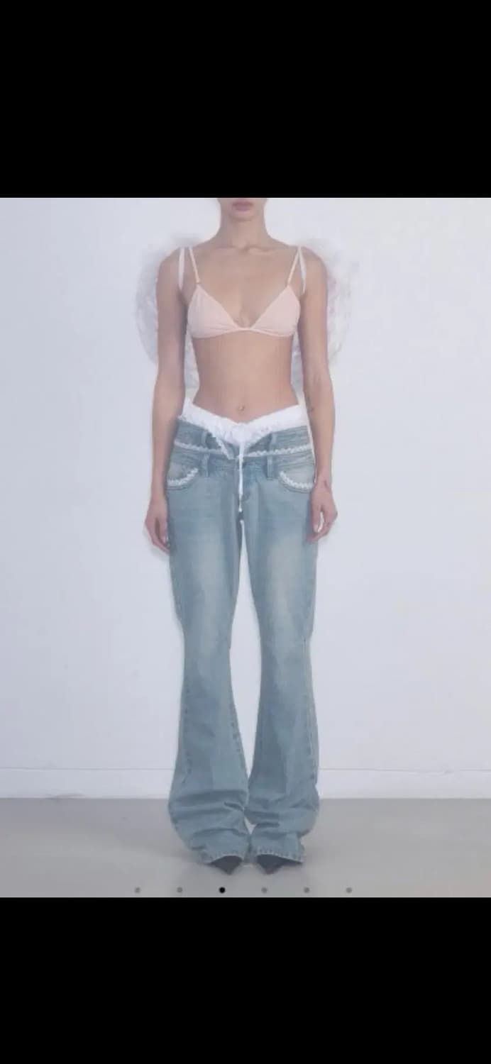 새상품 스컬프터 더블레이어드 데님  상품이미지1