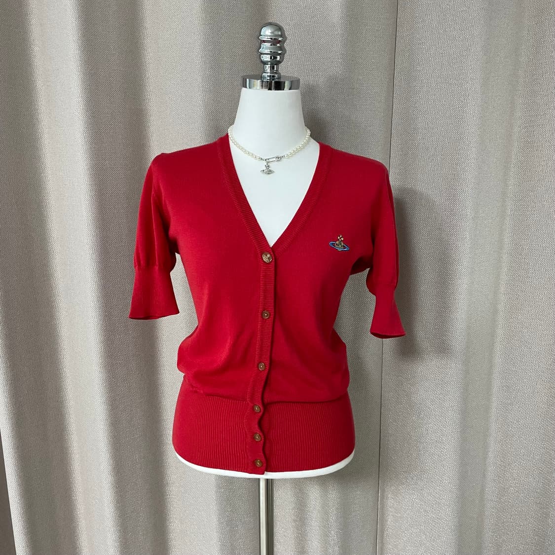 비비안웨스트우드 임포트 레드 가디건 상품이미지1