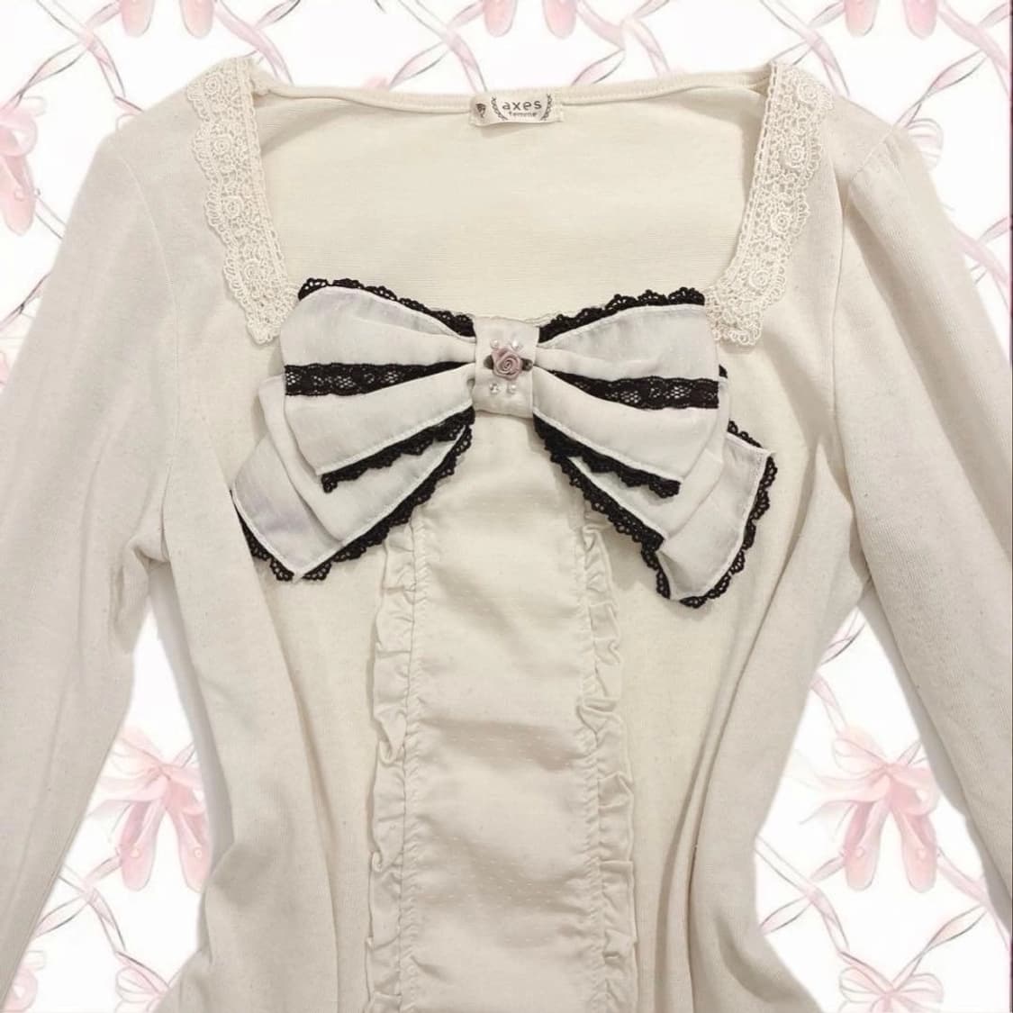 엑시즈팜 빅리본 라떼갸루 히메갸루 긴팔 일본빈티지 리즈리사 상품이미지2