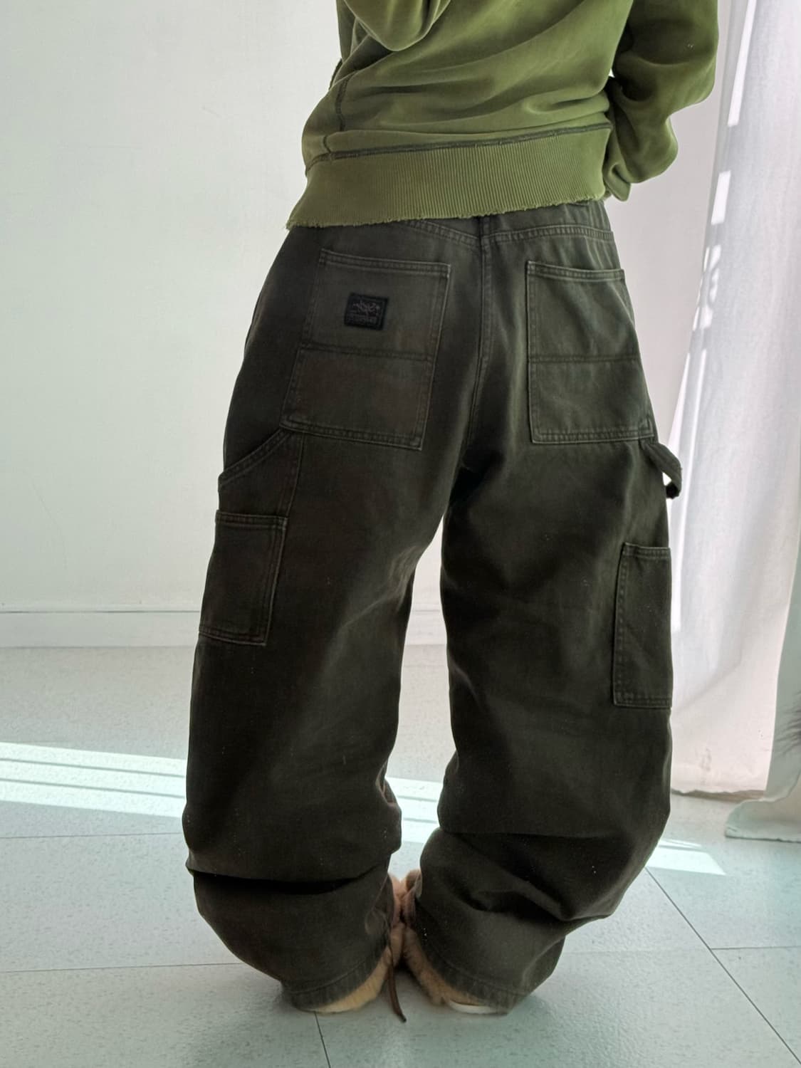 빈티지 카키 브라운 루즈핏 카펜터 상품이미지4