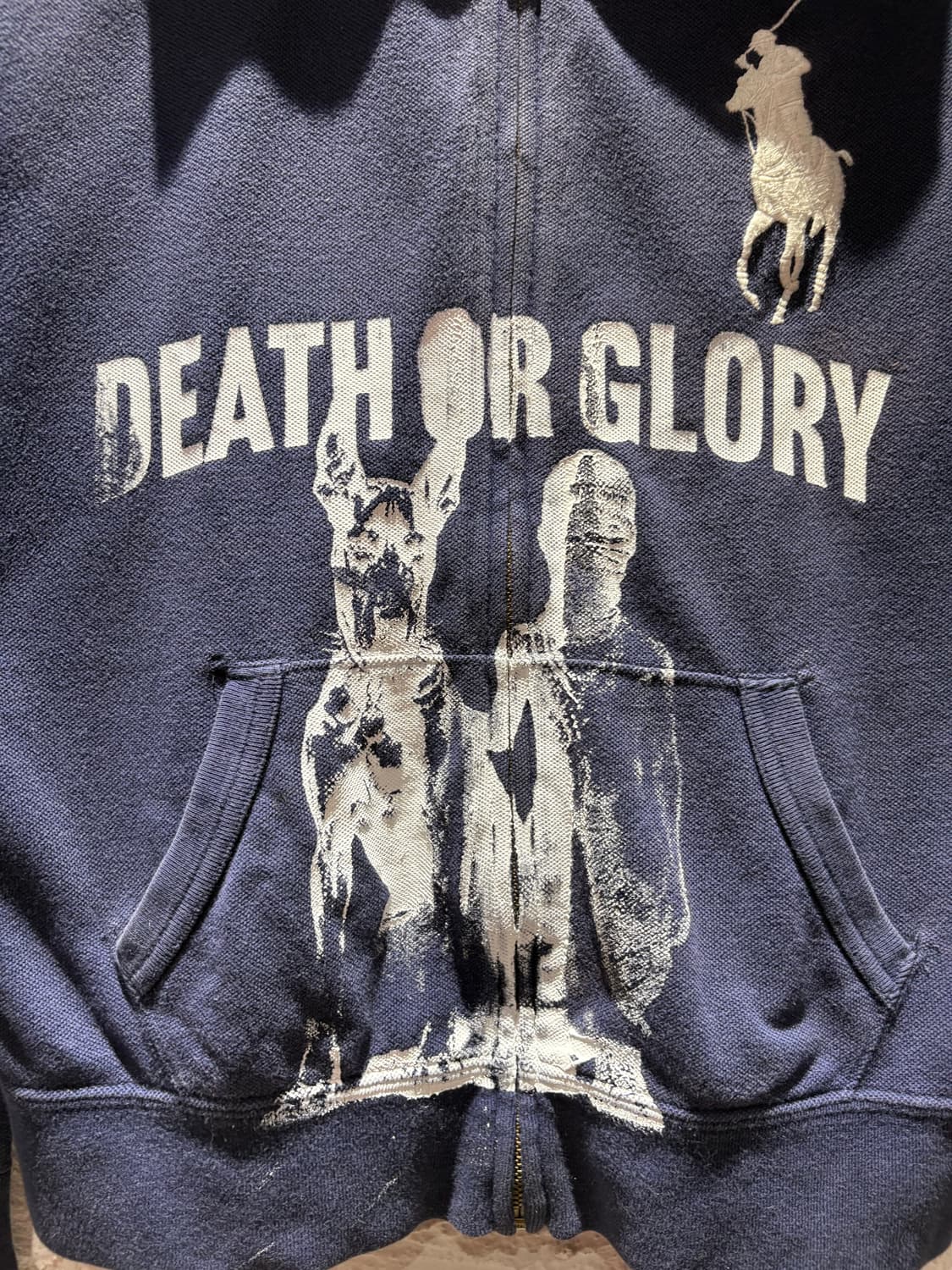 폴로 빅포니 프린팅 커스텀 후드집업 상품이미지2