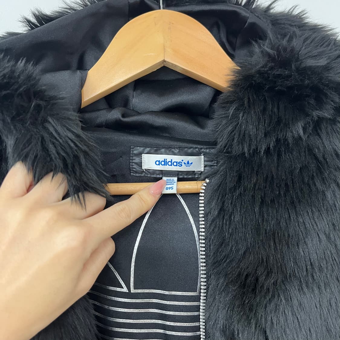 아디다스 파이어버드 크롭 퍼 후드집업 상품이미지6