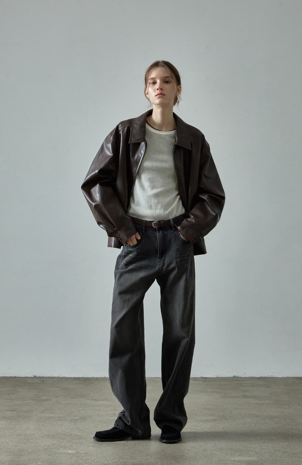 파사드패턴 레더자켓 파사드패턴블루종 파사드패턴자켓 가죽자켓 상품이미지1