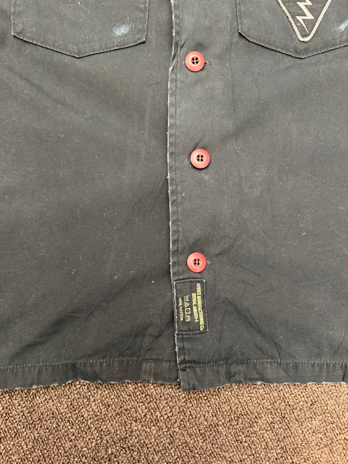 M)AVIREX 빈티지 패치 반팔셔츠 상품이미지3