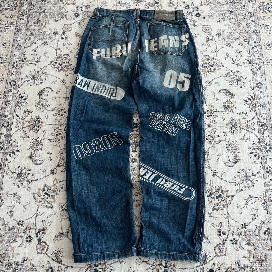 FUBU 후부 프린팅 힙합 데님팬츠 상품이미지4