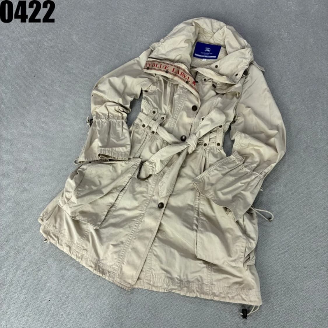 버버리 블루라벨 베이지 트렌치 코트 36 상품이미지1
