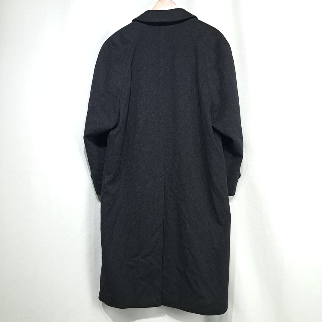 CL286 L 버버리 90s 독일판 울 히든버튼 블랙 코트 상품이미지10