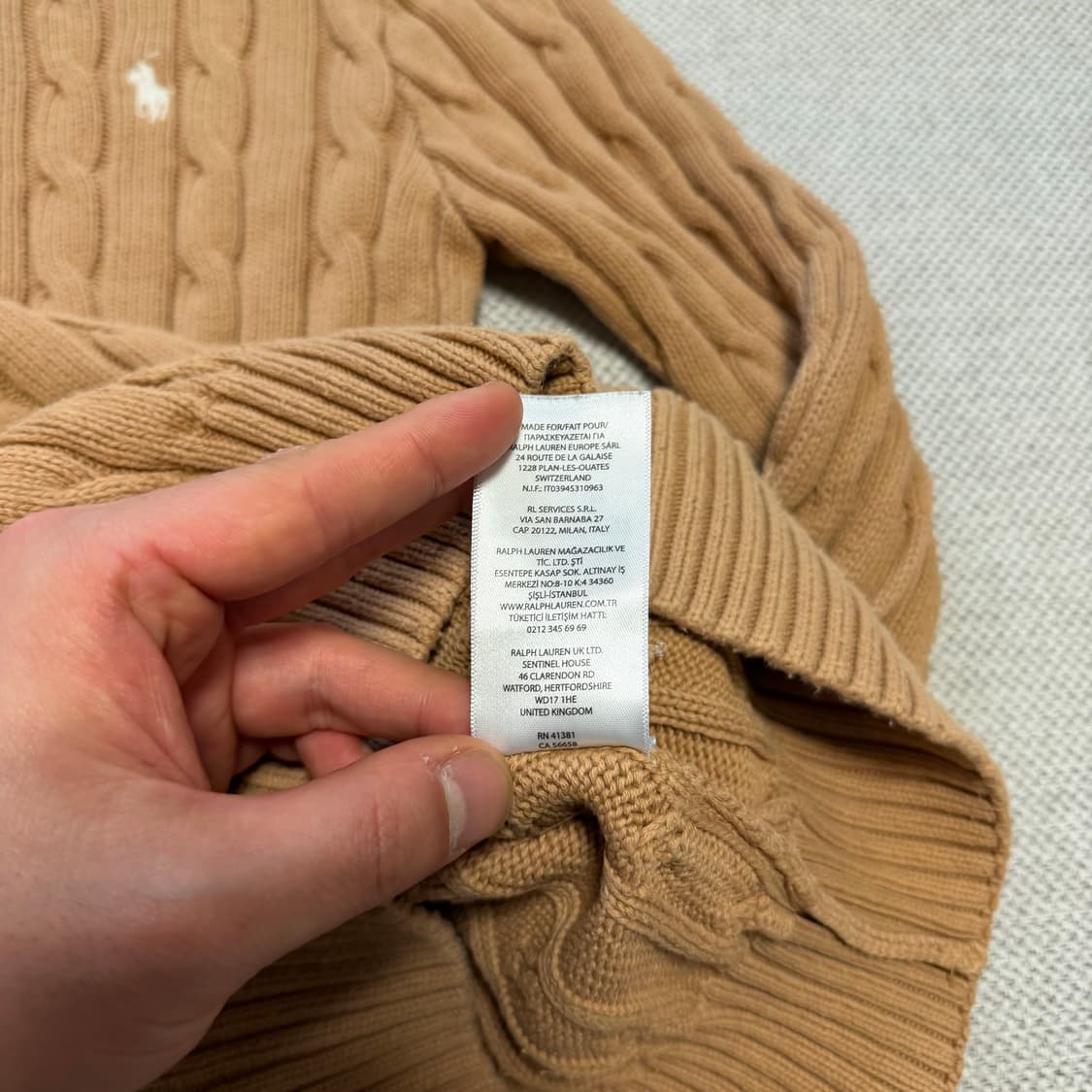 폴로 랄프로렌 라운드 케이블 니트 상품이미지4