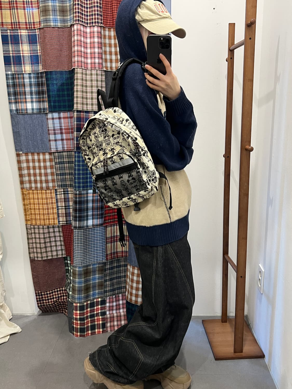 히스테릭글래머 미니 크림 백팩 상품이미지4