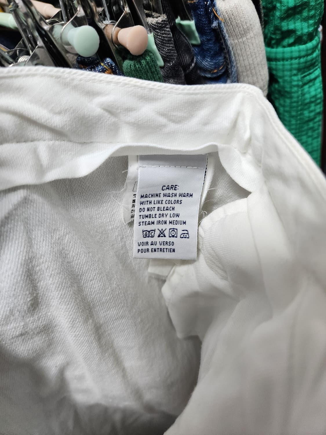 폴로랄프로렌 단추디테일 화이트 와이드 데님  상품이미지9