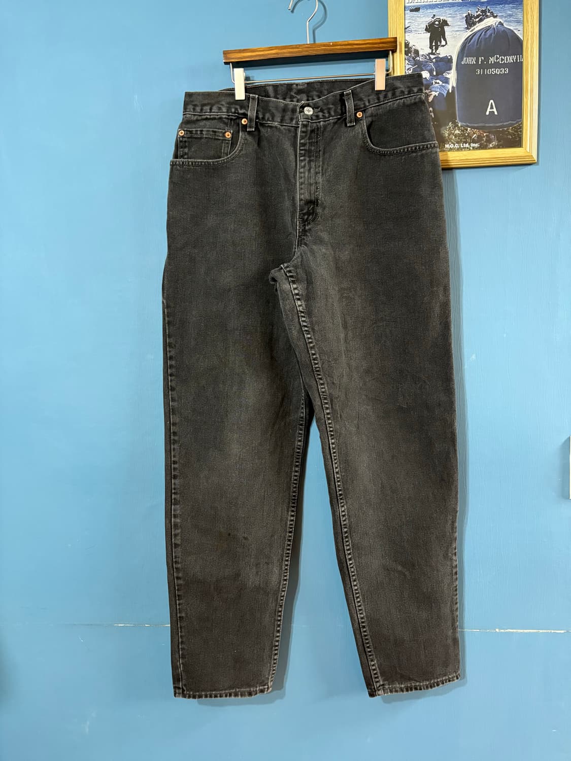 90-00‘s USA Levis 560 Black Denim Pant. 상품이미지1