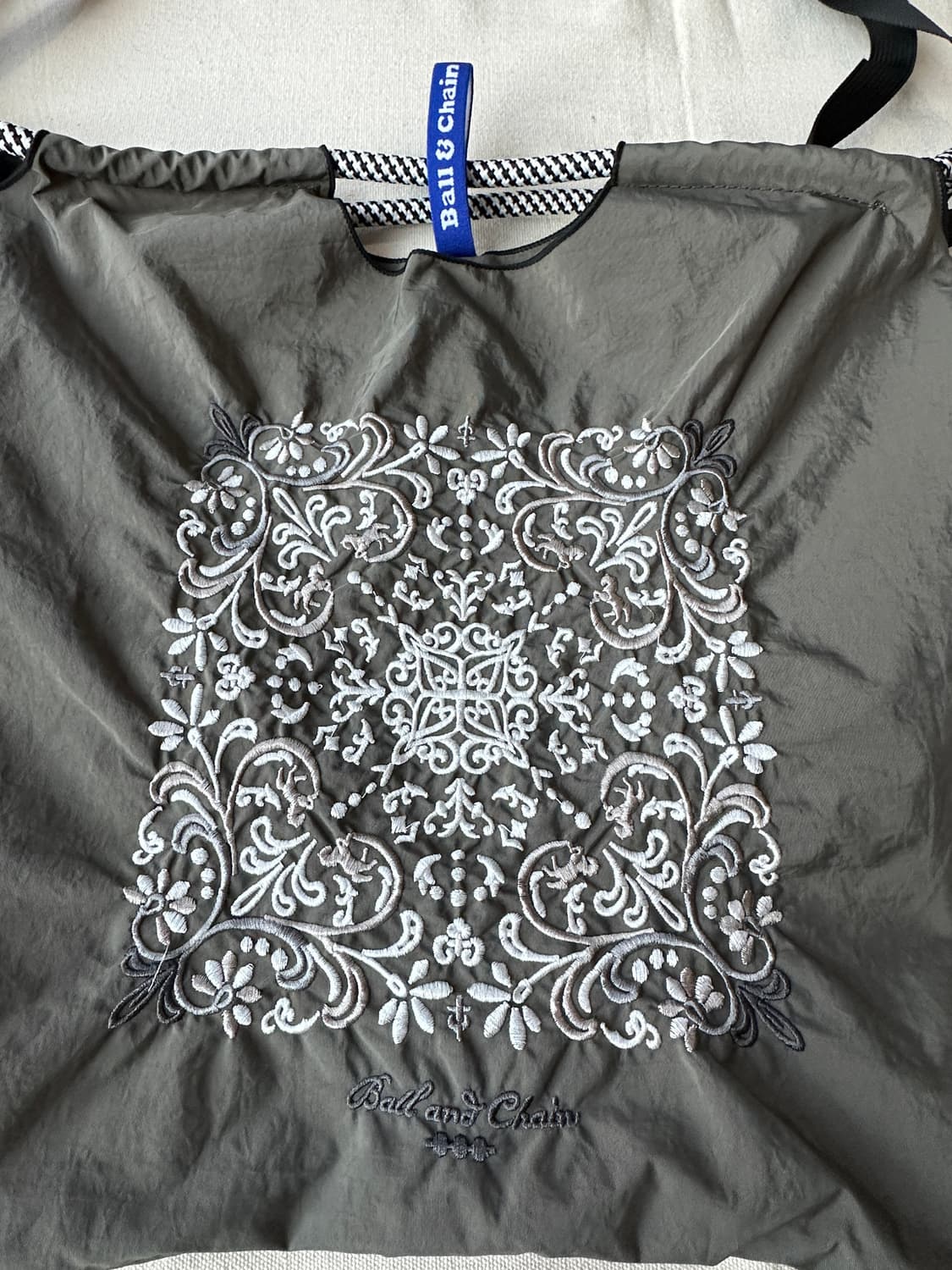 볼앤체인 다마스크 자수 에코백  상품이미지5