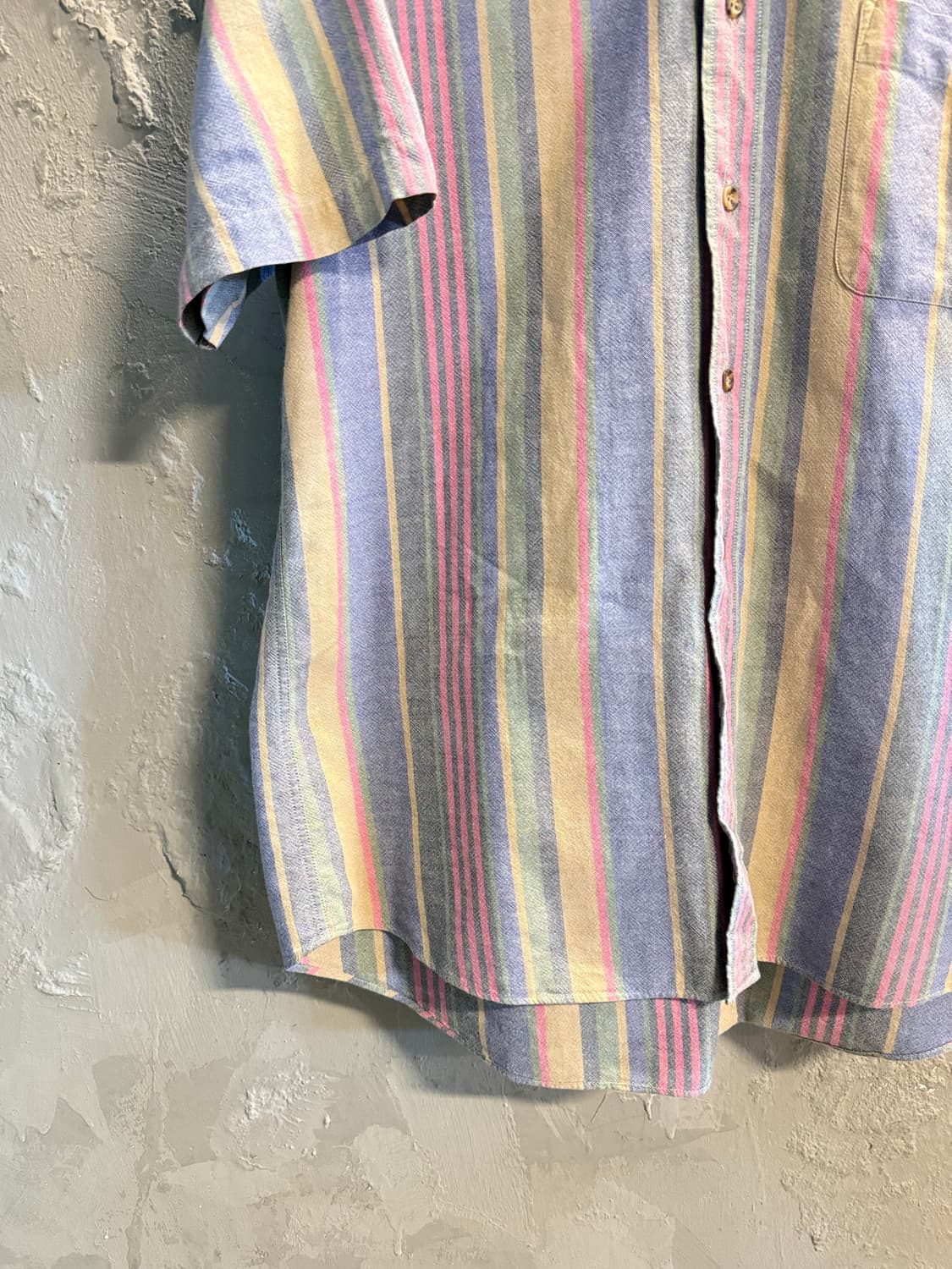 L 잔스포츠 JANSPORT 멀티 스트라이프 반팔 셔츠 멀티컬러 상품이미지2