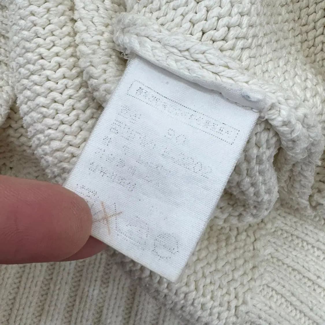 90(95) 폴로 랄프로렌 아이보리 라운드 니트  상품이미지5