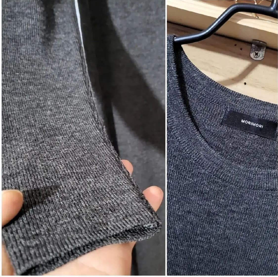 s급 니트 롱원피스 free 블랙같은 차콜 원피스 상품이미지3