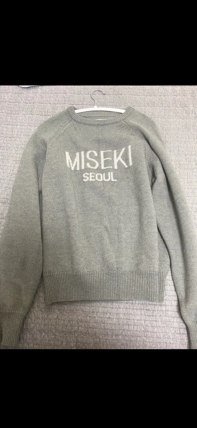 미세키서울 로고 니트 그레이 상품이미지2