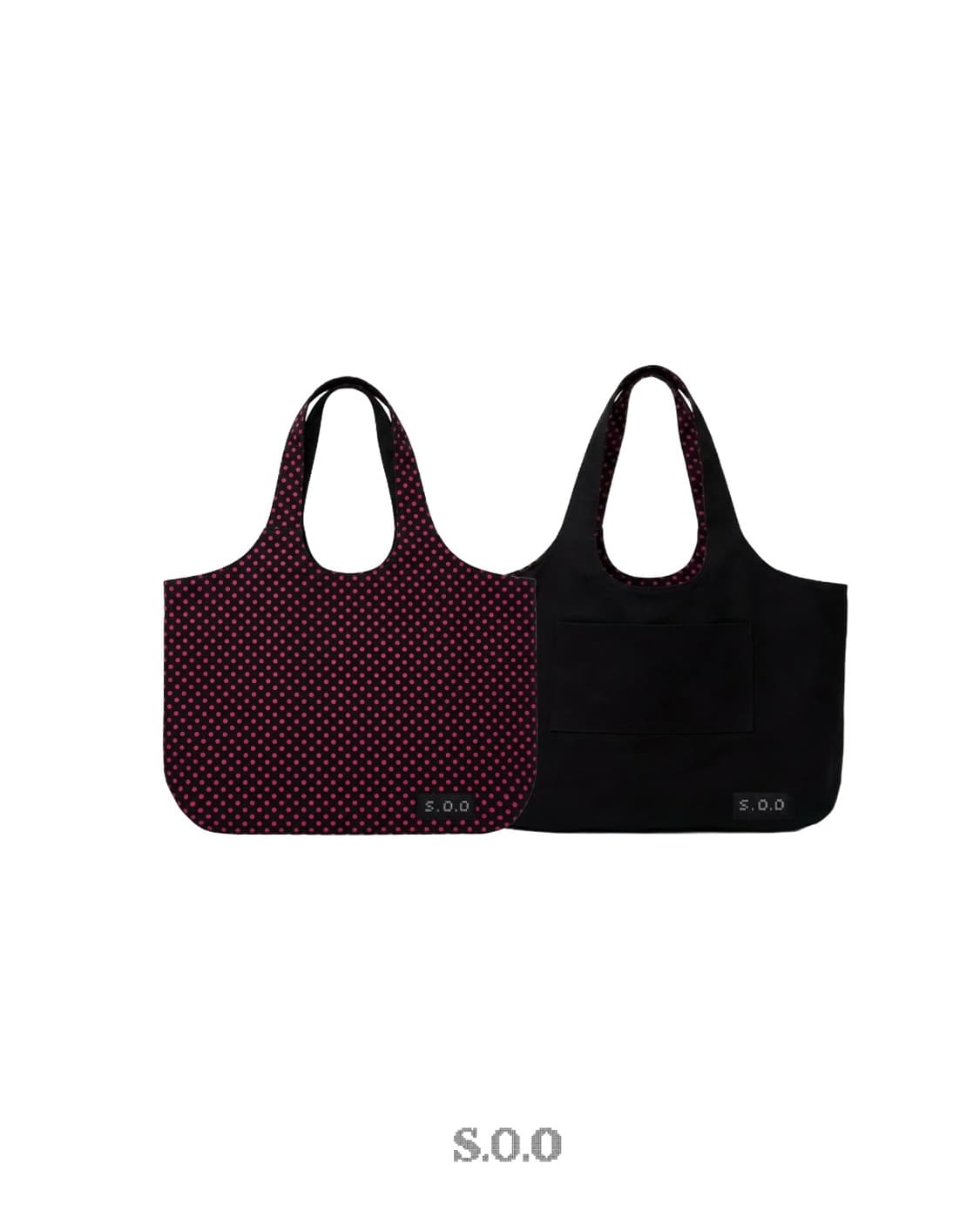 S.O.O Reversible Pink & Black Tote Bag 상품이미지1