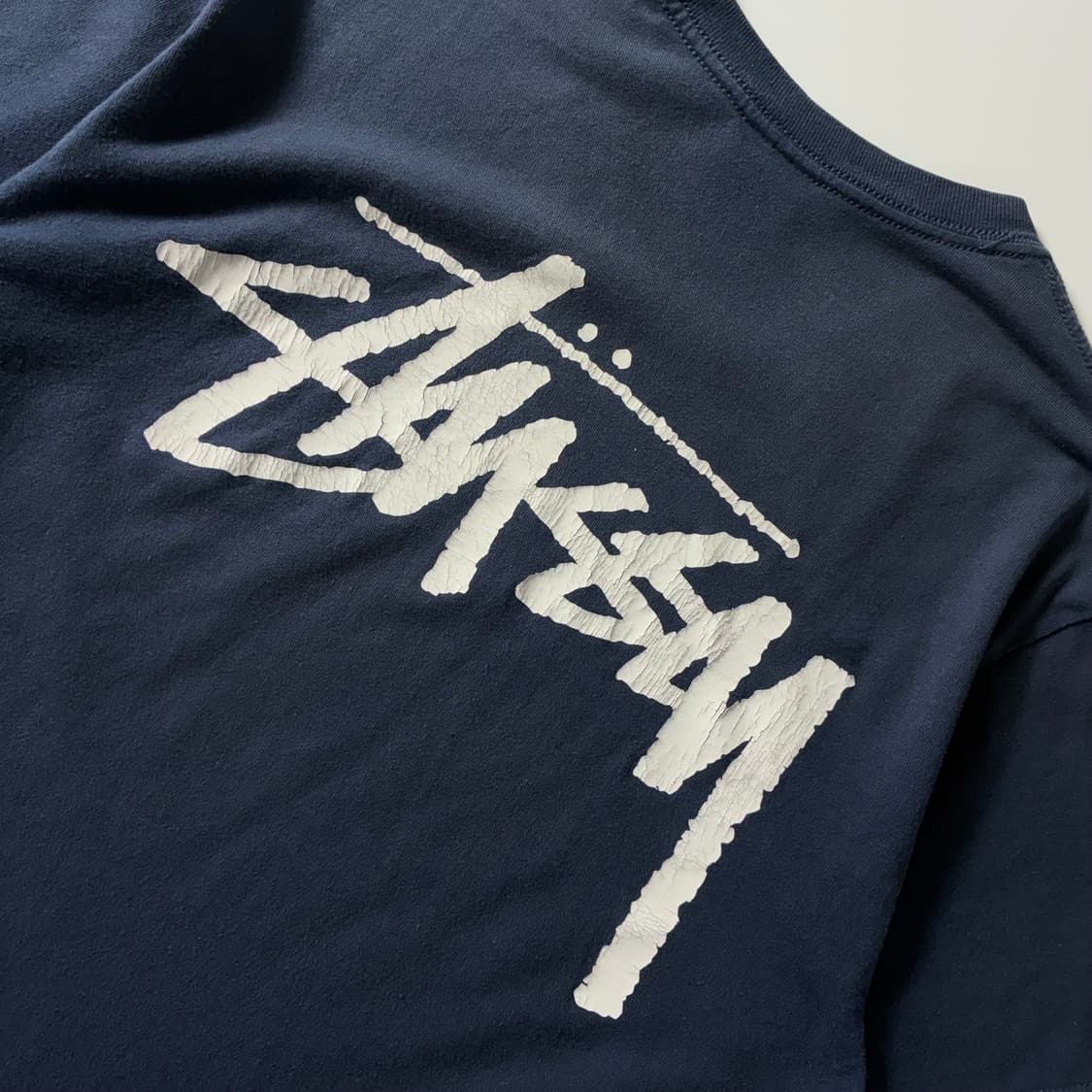 Stussy  스투시 베이직 코튼 네이비 반팔 티셔츠  상품이미지3