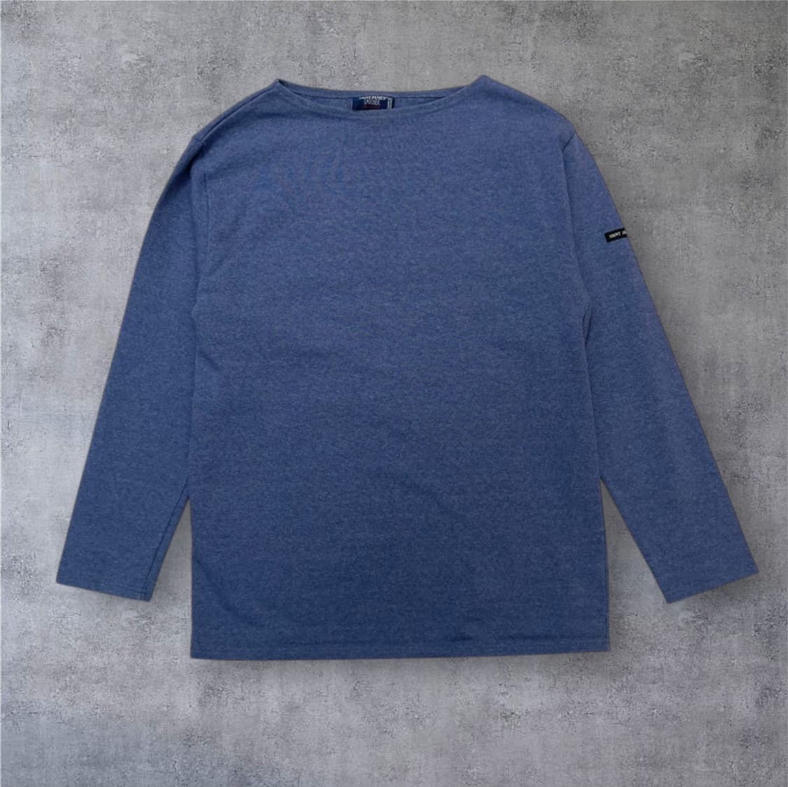 세인트제임스 솔리드 블루 길도 U 보트넥 긴팔 티셔츠 4 상품이미지1