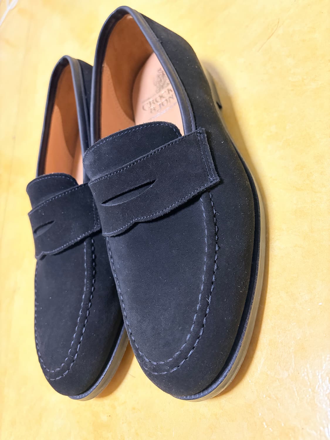 새상품) 크로켓 앤 존스 보스턴 블랙 스웨이드 로퍼 6.5UK 상품이미지6