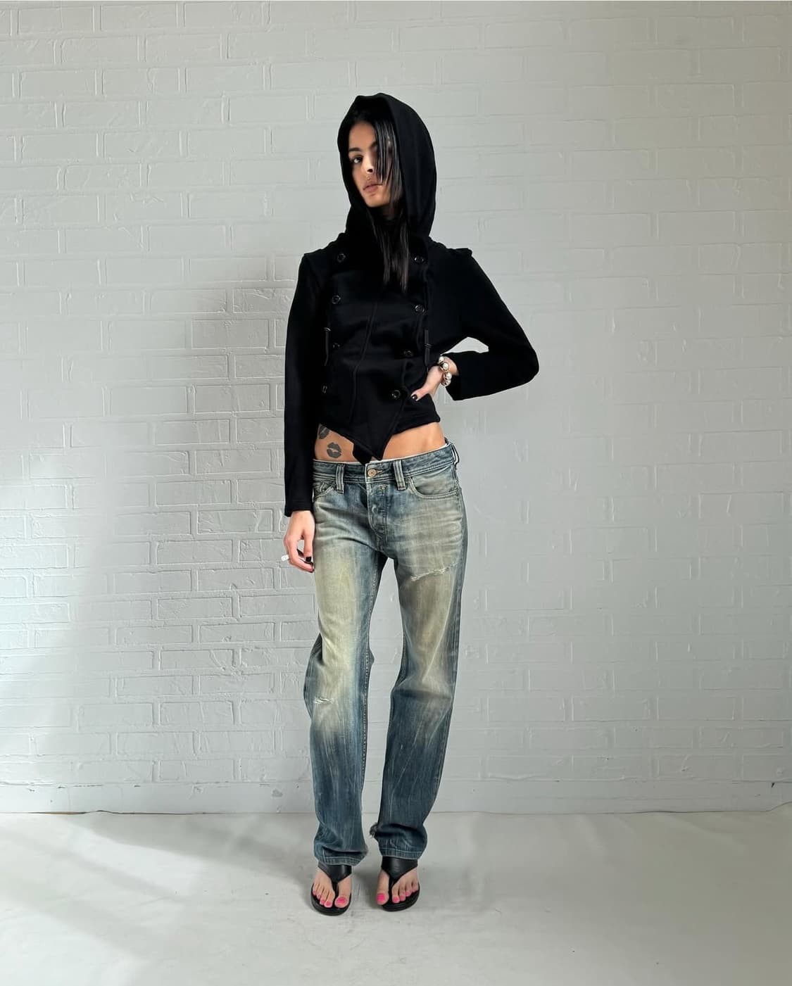 gomme shirring hoodie 상품이미지3