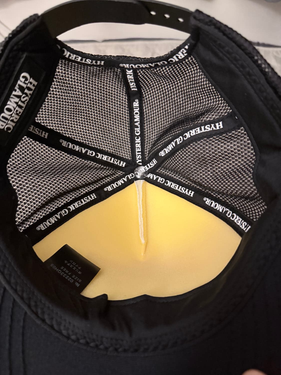 히스테릭 글래머 기타 걸 메쉬 캡 블랙 상품이미지3