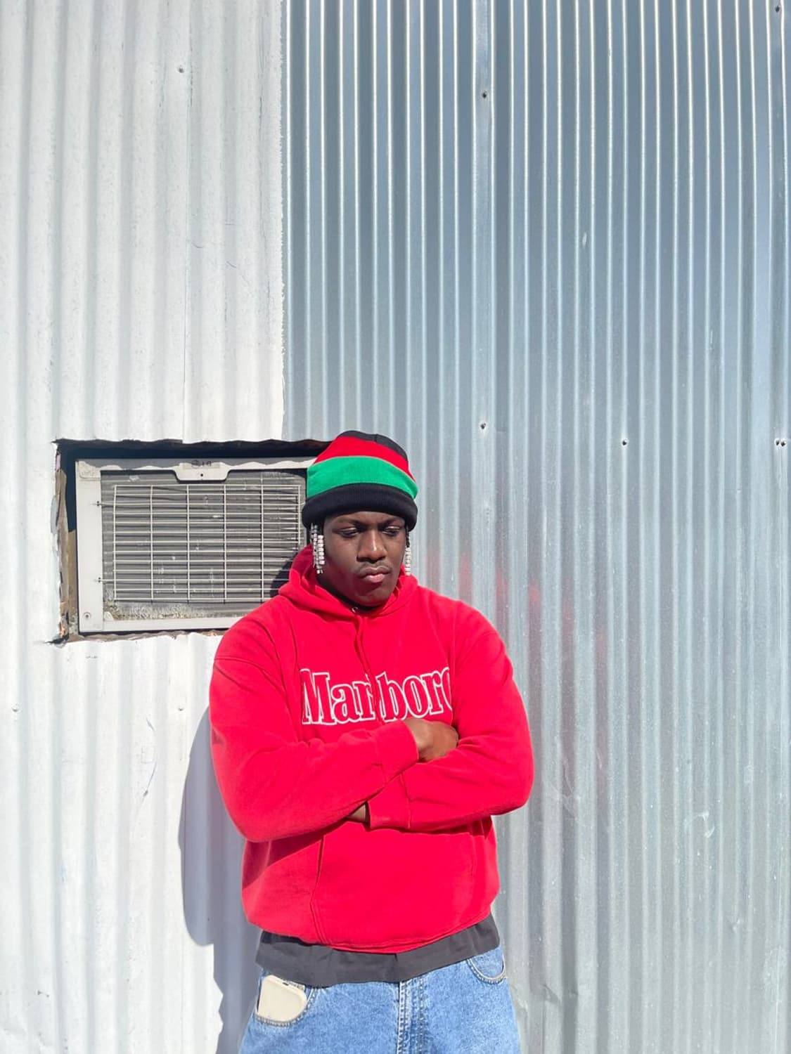 90's Marlboro 빈티지 말보로 후드 레드 상품이미지2