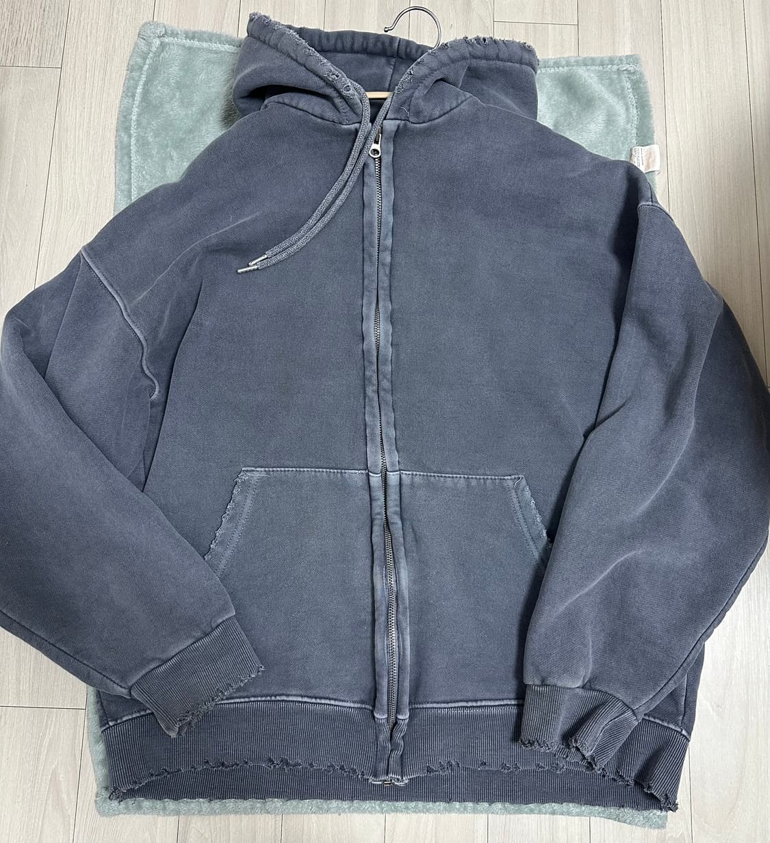 라우코하우스 빈티지 다잉 후드 집업 상품이미지3