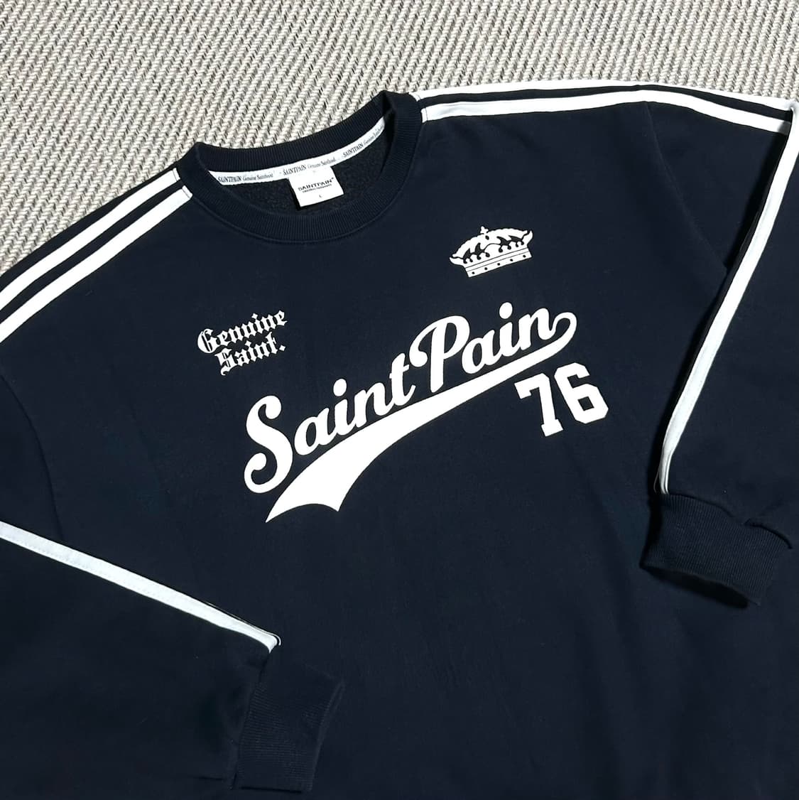 [L] Saintpain 세인트페인 네이비 sp리그 라운드 맨투맨 상품이미지2