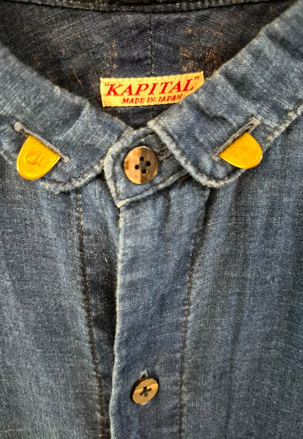 KAPITAL Indigo Linen Work Shirt [M] 상품이미지3