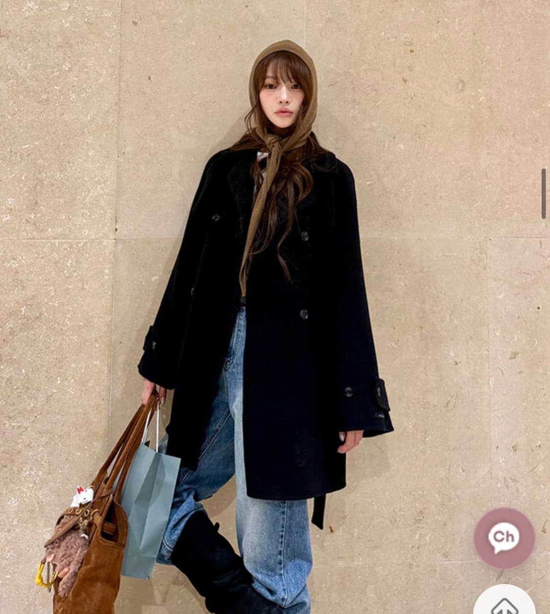 Marie 핸드메이드 하프코트 상품이미지1