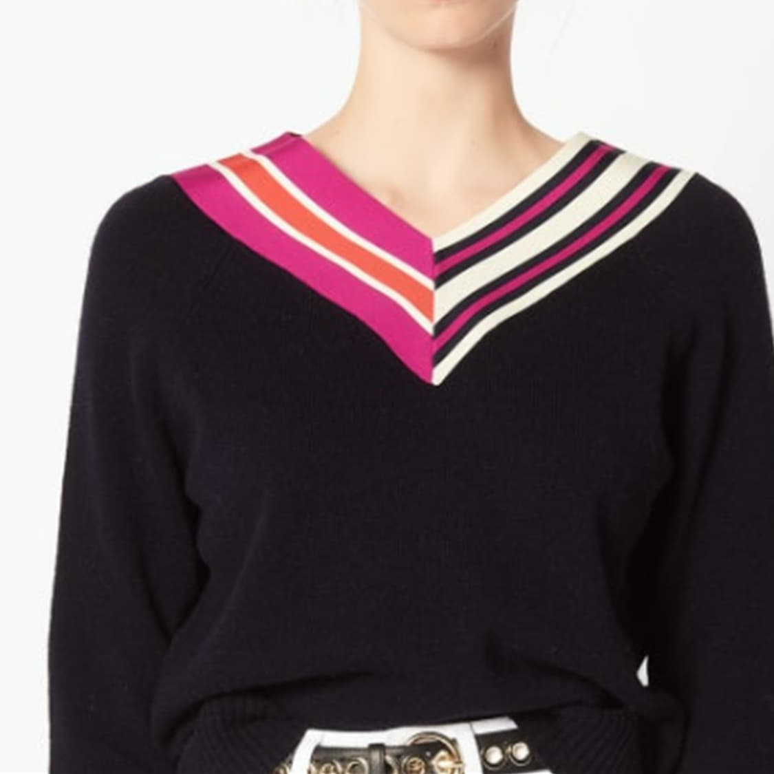 국내정품 산드로 울 브이넥 니트 여성 S ~ M 상태굿 사랑봉봉 상품이미지6