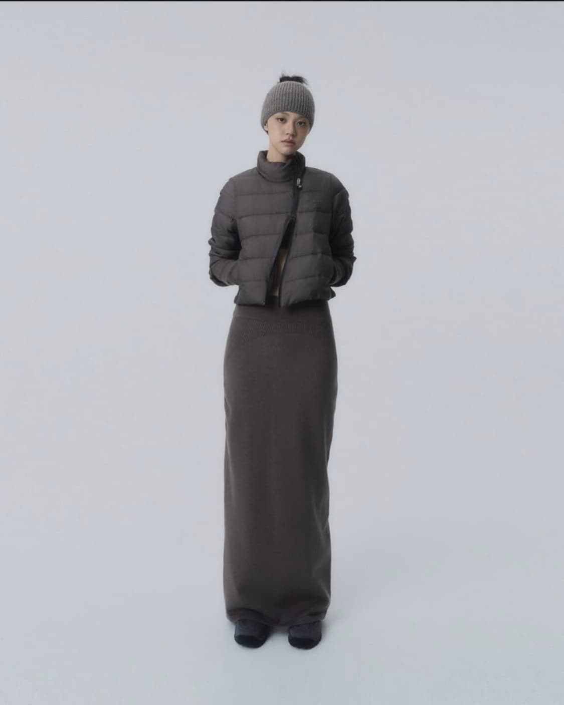 오호스 패딩 ice air padded jacket brown 01 상품이미지1